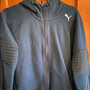 Black puma crop hoodie